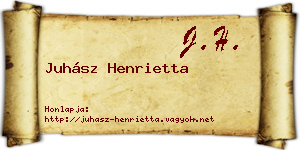 Juhász Henrietta névjegykártya