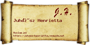 Juhász Henrietta névjegykártya