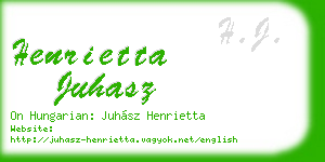 henrietta juhasz business card