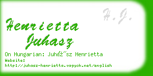 henrietta juhasz business card